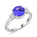 Certified & Appraised Rhapsody 950 Platinum AAAA Tanzanite and E-F VS Diamond Ring (Size 10.0) 4.54 Grams 2.00 ctw - Sticky add to cart bar