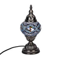 Fragrant Turkish Moroccan Glass Mosaic Table Lamp (4.5"x4.5"x11.4") with Bulb and 10 Pieces of Essential Oils for Aromatherapy (US Plug, 110V, 30W) - Sticky add to cart bar