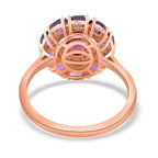 Premium Orissa Rhodolite Garnet, Multi Gemstone Ring in Vermeil RG Over Sterling Silver (Size 10.0) 3.50 ctw