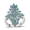 Betroka Blue Apatite Elongated Ring in Platinum Over Sterling Silver (Size 10.0) 2.60 ctw - Sticky add to cart bar
