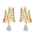 D'Joy Moissanite 1.30 ctw Earrings in Vermeil Yellow Gold Over Sterling Silver - Sticky add to cart bar