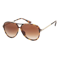 Michael Kors Women's Dark Tortoise Aviator Sunglasses with Protection Case (Ships in 8-10 Business Days)