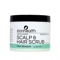 ZionHealth Deep Cleansing Scalp & Hair Scrub with Sea Salt- Pear Blossom (4oz)