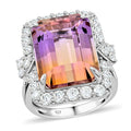 Bi-Color Ametrine, Moissanite Ring - Sticky add to cart bar