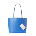 Kate Spade Blue Grained Leather Ava Reversible Tote Bag (16.7"x12.2"x11.4") - Sticky add to cart bar