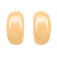 Italian 14K Yellow Gold Over Sterling Silver Bold Dome Statement Earrings 5.70 Grams
