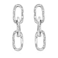 Italian Sterling Silver Textured Paper Clip Statement Earrings 5.70 Grams - Sticky add to cart bar