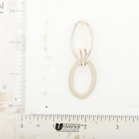 Italian Sterling Silver Triple Tear Drop Interlocked Drop Statement Earrings 12.40 Grams