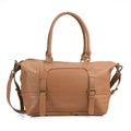 Brown Genuine Leather Luggage Bag (22.75"x12.25"x7") - Sticky add to cart bar