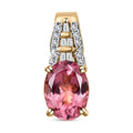 Luxoro 10K Rose Gold Premium Blush Apatite and G-H I2 Diamond Pendant 1.25 ctw - Sticky add to cart bar