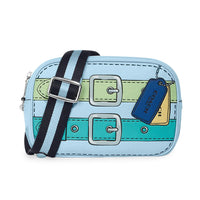 Coach Blue Trompe L'oeil Print Pebble Leather Jamie Camera Bag (9.5"x2.75"x6.25") (Ships in 8-10 Business Days)