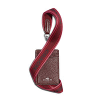 Coach Wine Pebble Leather ID Lanyard (2.75"x4") (Ships in 8-10 Business Days)