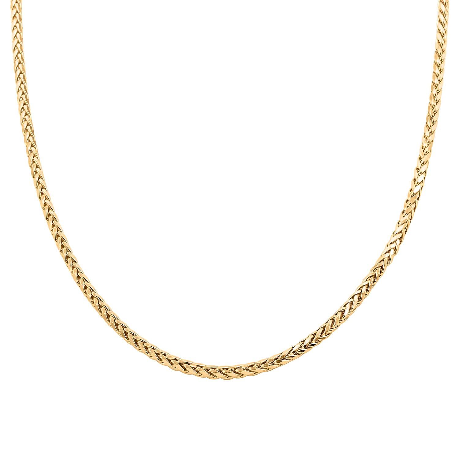 10K Yellow Gold Palma Chain Necklace 22 Inches 13 Grams