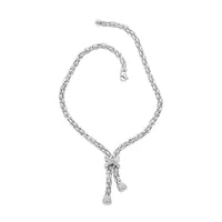 Italian Simulated Diamond Necklace (18 Inches) in Sterling Silver 2.25 ctw