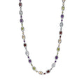 Multi Gemstone Necklace 18 Inches in Platinum Over Sterling Silver 15.85 ctw - Sticky add to cart bar