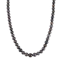 18K Yellow Gold Magnetic Lock Tahitian Cultured Pearl Statement Necklace 18 Inches