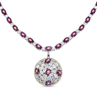Blue Star Sapphire (DF), Moon Glow Moonstone Necklace (18 Inches) in Platinum Over Sterling Silver 28.90 ctw