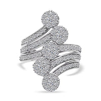 Lab Grown Diamond F-G VS Ring in Platinum Over Sterling Silver (Size 8.0) 2.00 ctw