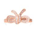 Natural Pink Diamond (I3) Bow Ring in Vermeil RG Over Sterling Silver (Size 10.0) 0.33 ctw - Sticky add to cart bar