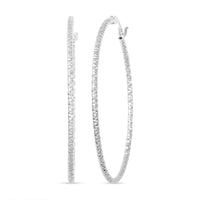 Sterling Silver 40mm Earrings (2.20 g)