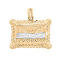 Made in America 10K Yellow and White Gold Last Supper Pendant without Chain 1.70 Grams - Sticky add to cart bar