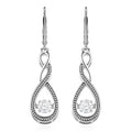 Moissanite Lever Back Earrings in Platinum Over Sterling Silver 0.90 ctw - Sticky add to cart bar