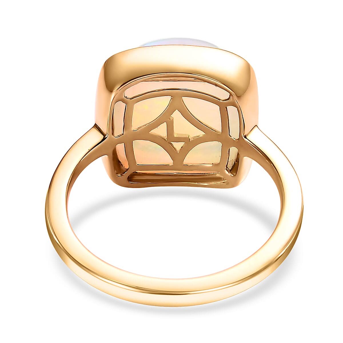 Luxoro 14K Yellow Gold AAA Ethiopian Welo Opal Solitaire Ring (Size 10.0) (4.15 g) 6.50 ctw (5)