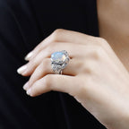 Artisan Crafted Ethiopian Welo Opal Solitaire Ring in Sterling Silver (Size 10.0) 4.20 ctw