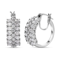 Epic Deal Moissanite Earrings in Platinum Over Sterling Silver 5.20 ctw