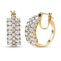 Epic Deal Moissanite Earrings in Platinum Over Sterling Silver 5.20 ctw