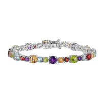 TLV White Topaz Bracelet in Platinum Over Sterling Silver (7.25 In) 19.90 ctw