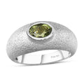 Premium Natural Calabar Green Tourmaline Solitaire Ring in Platinum Over Sterling Silver (Size 10.0) 0.75 ctw - Sticky add to cart bar