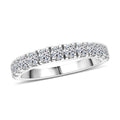 Lab Grown Diamond (F-G, VS) Eternity Band Ring in Platinum Over Sterling Silver (Size 8.0) 1.00 ctw - Sticky add to cart bar