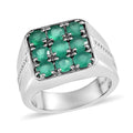 Green Onyx 2.25 ctw Men's Ring in Stainless Steel - Sticky add to cart bar