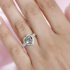 Luxoro 14K Yellow Gold AAA Turkizite and G-H I2 Diamond Heart Ring (Size 10.0) 2.35 ctw