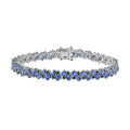 Kashmir Kyanite and Chrome Diopside Bracelet in Platinum Over Sterling Silver (7.25 In) 17.20 ctw - Sticky add to cart bar