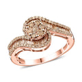 Natural Champagne Diamond Infinity Swirl Ring - Sticky add to cart bar