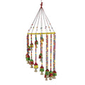Hand Crafted Multi Color Elephant Hanging with Bells (8") - Sticky add to cart bar