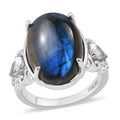 Premium Malagasy Labradorite, Multi Gemstone Ring in Stainless Steel (Size 9.0) 14.75 ctw - Sticky add to cart bar