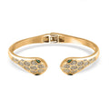 Simulated Diamond Cuff Bracelet in Platinum Over Copper (7.00 In) 0.20 ctw - Sticky add to cart bar