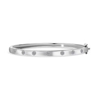 Luxuriant Lab Grown Diamond G-H SI 0.25 ctw Bangle Bracelet in Platinum Over Sterling Silver (6.50 In)