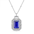 Chairman Vault Collection Certified & Appraised Rhapsody 950 Platinum AAAA Tanzanite and E-F VS Diamond Necklace 18 Inches 20.45 Grams 20.05 ctw - Sticky add to cart bar