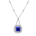 Chairman Vault Collection Certified & Appraised Rhapsody 950 Platinum AAAA Tanzanite and E-F VS Diamond Necklace 18 Inches 39.27 Grams 43.35 ctw - Sticky add to cart bar