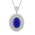 Chairman Vault Collection Certified & Appraised Rhapsody 950 Platinum AAAA Tanzanite and E-F VS Diamond Pendant Necklace 18 Inches 23.70 Grams 26.84 ctw - Sticky add to cart bar