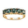 Indian Ocean Apatite 5 Stone Ring in Vermeil YG Over Sterling Silver (Size 10.0) 1.50 ctw - Sticky add to cart bar