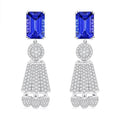 Chairman Vault Collection Certified & Appraised Rhapsody 950 Platinum AAAA Tanzanite and E-F VS Diamond Earrings 37.15 Grams 25.47 ctw - Sticky add to cart bar