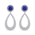 Chairman Vault Collection Certified & Appraised Rhapsody 950 Platinum AAAA Tanzanite and E-F VS Diamond Earrings 24.30 Grams 18.65 ctw - Sticky add to cart bar