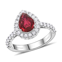 Chairman Vault Collection Certified & Appraised Rhapsody 950 Platinum AAAA Montepuez Ruby, Diamond (E-F, VS) (0.98 cts) Ring (Size 7.0) (6.30 g) 3.40 ctw