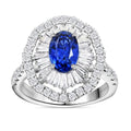 Chairman Vault Collection Certified & Appraised Rhapsody 950 Platinum AAAA Ceylon Blue Sapphire, Diamond (E-F, VS) (1.61 cts) Ring (Size 7.0) (8.75 g) 3.75 ctw - Sticky add to cart bar