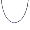 D'Joy Premium Tanzanite 17.70 ctw Tennis Necklace Platinum Over Sterling Silver 18 Inches - Sticky add to cart bar